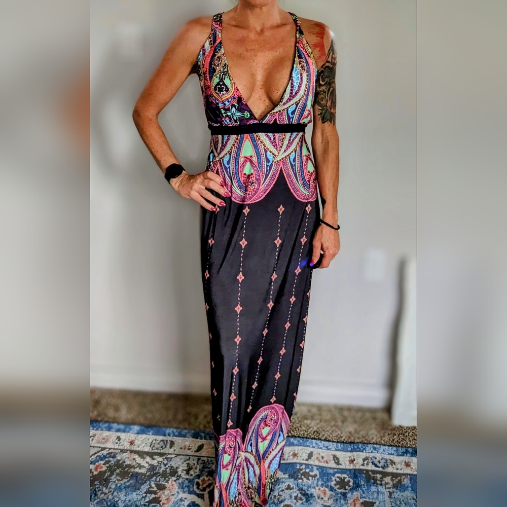 Venus multi-colored maxi dress